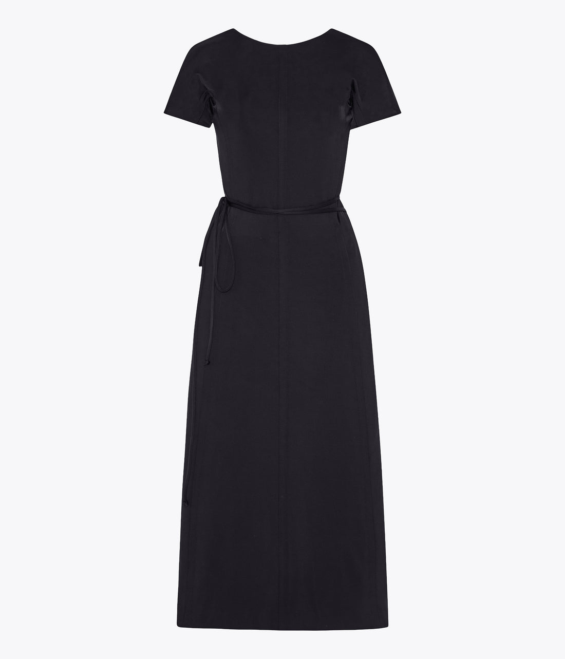 Another Tomorrow Fluid Wrap Dress in Black – Jersey Women's Dress