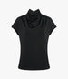Another Tomorrow Fluid Cowl Neck Top in Black – Jersey Women's Top