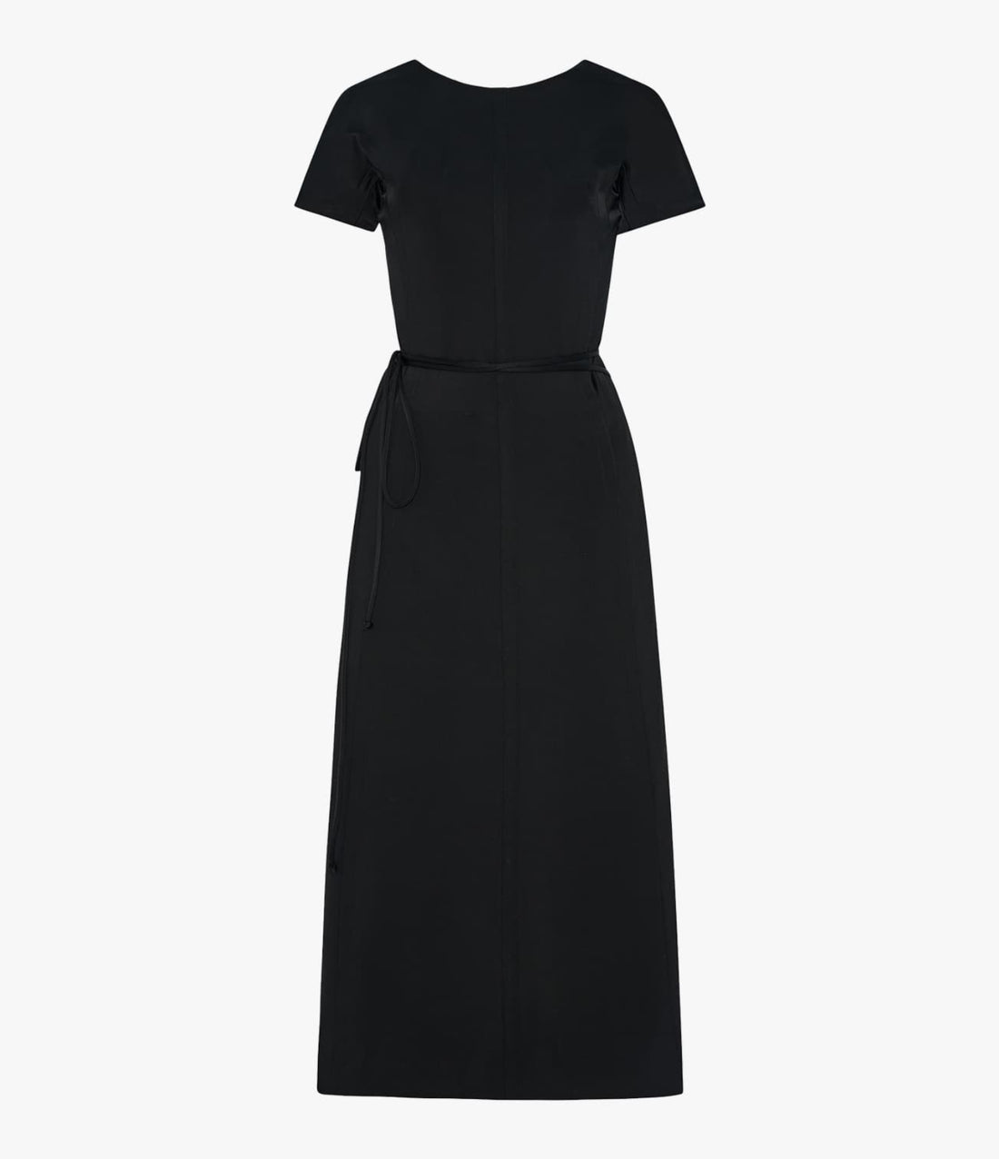 Another Tomorrow Fluid Wrap Dress in Black – Jersey Women's Dress