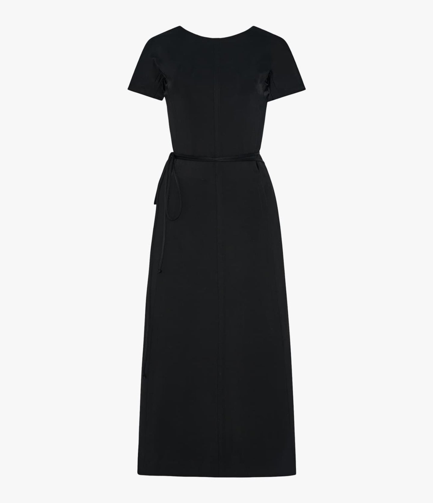 Another Tomorrow Fluid Wrap Dress in Black – Jersey Women's Dress