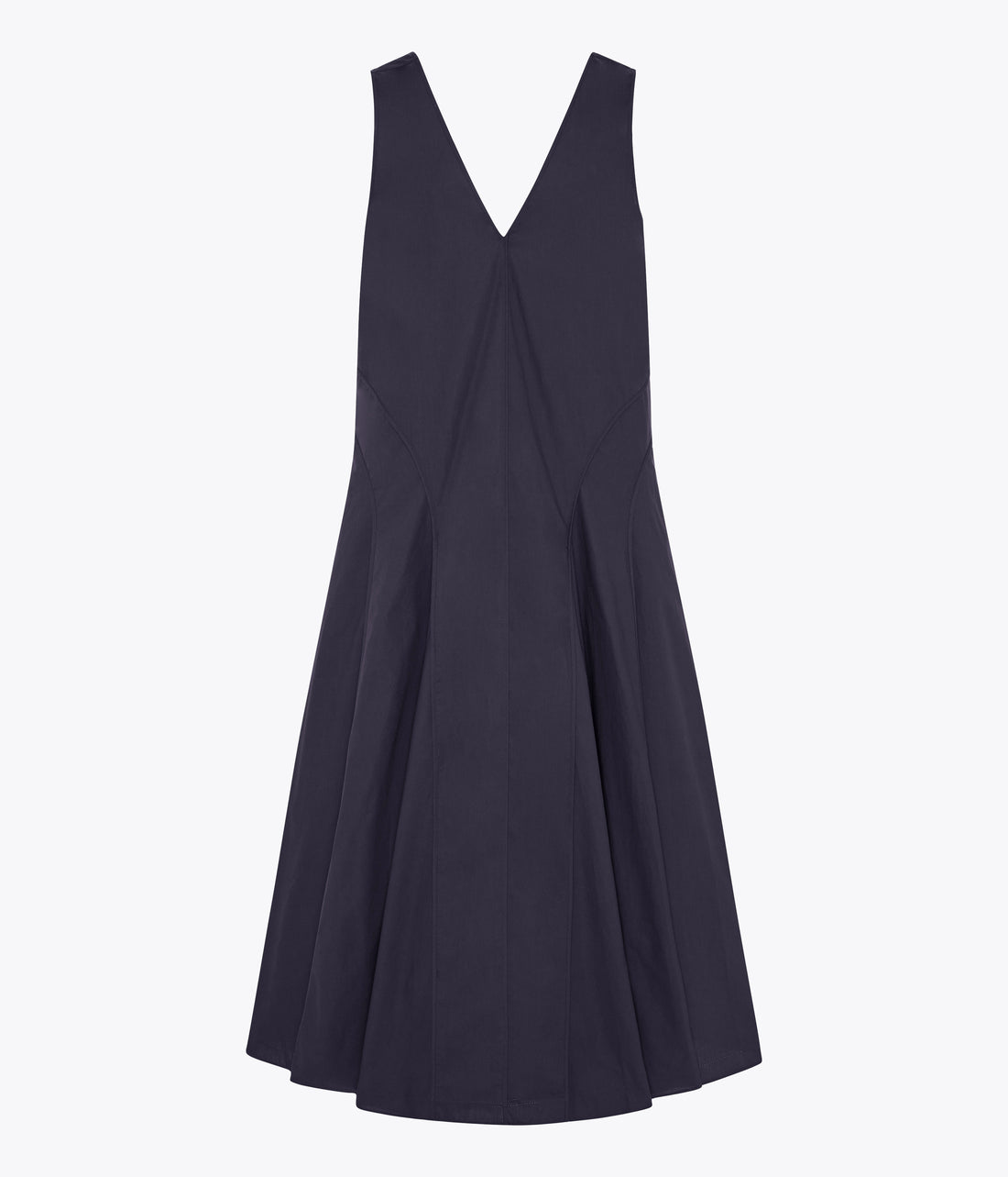 Another Tomorrow Full Skirt Dress in Midnight – Cotton Women's Dress