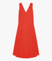 Another Tomorrow Full Skirt Dress in Vermilion – Cotton Women's Dress
