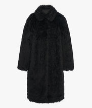 Fur Balmacaan | Black