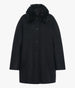 Another Tomorrow Fur Collar Balmacaan in Black – Wool Women's Outerwear