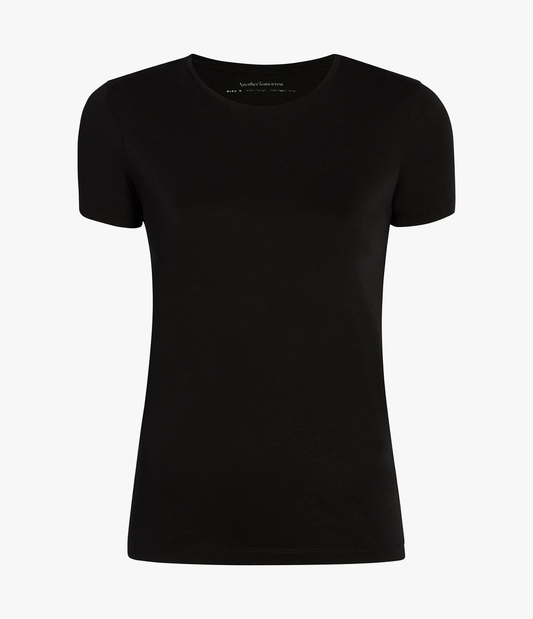 Another Tomorrow Fitted Tee in Black – Cotton Women's Top