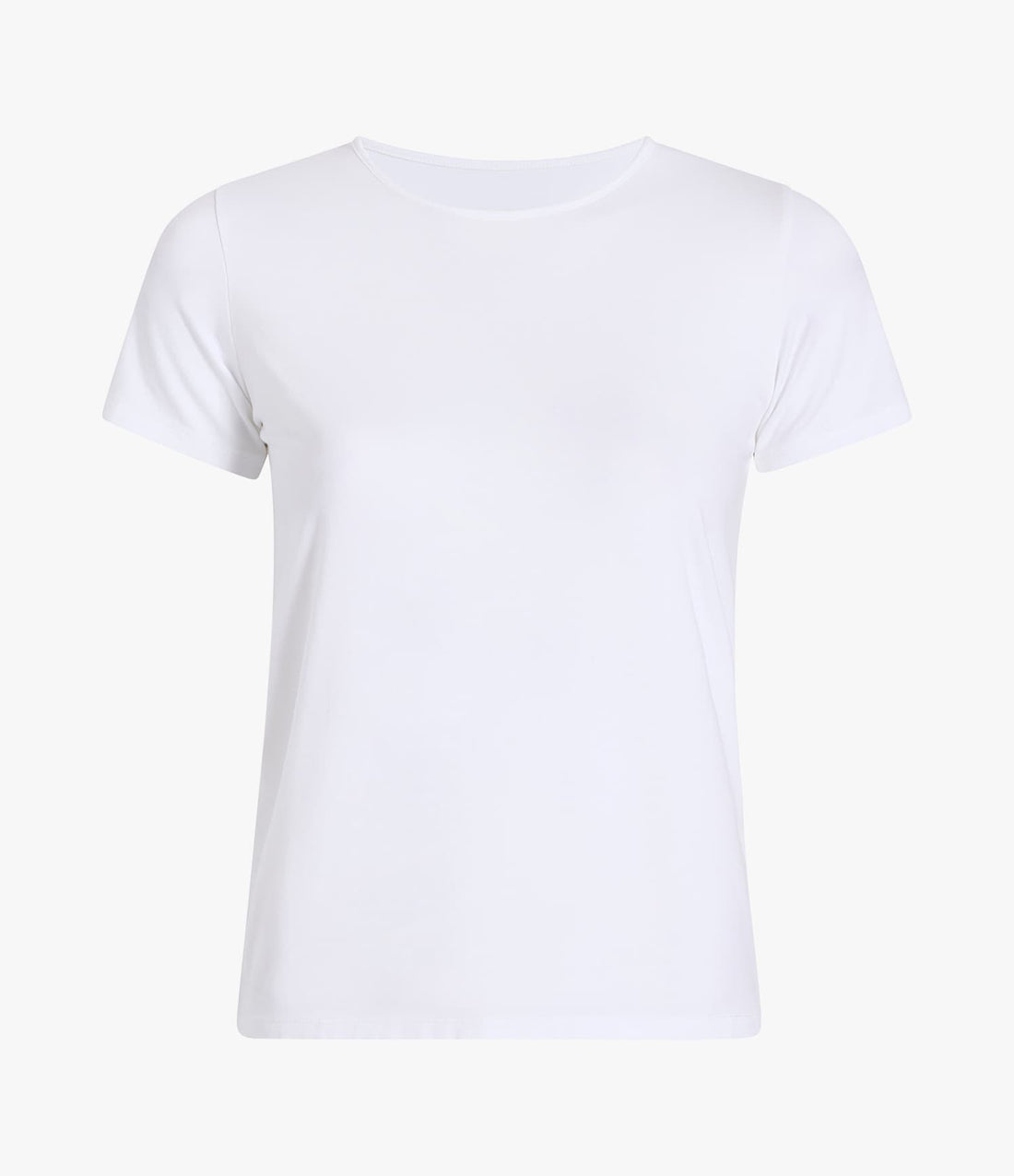 Another Tomorrow Fitted Tee in White – Cotton Women's Top