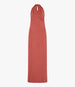 Another Tomorrow Gathered Halter Dress in Persimmon – Viscose Women's Dress