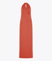 Another Tomorrow Gathered Halter Dress in Persimmon – Viscose Women's Dress