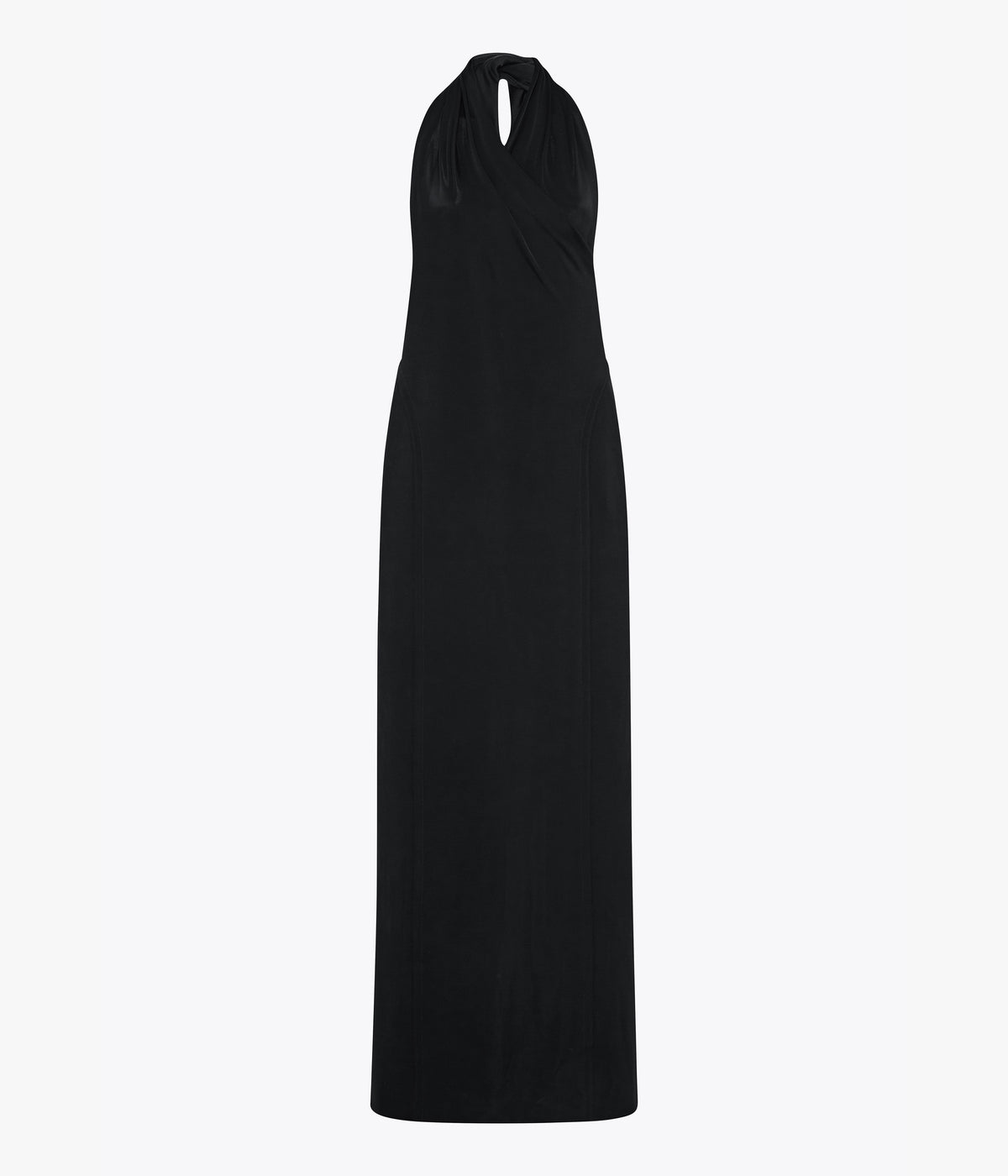 Another Tomorrow Gathered Halter Dress in Black – Jersey Women's Dress