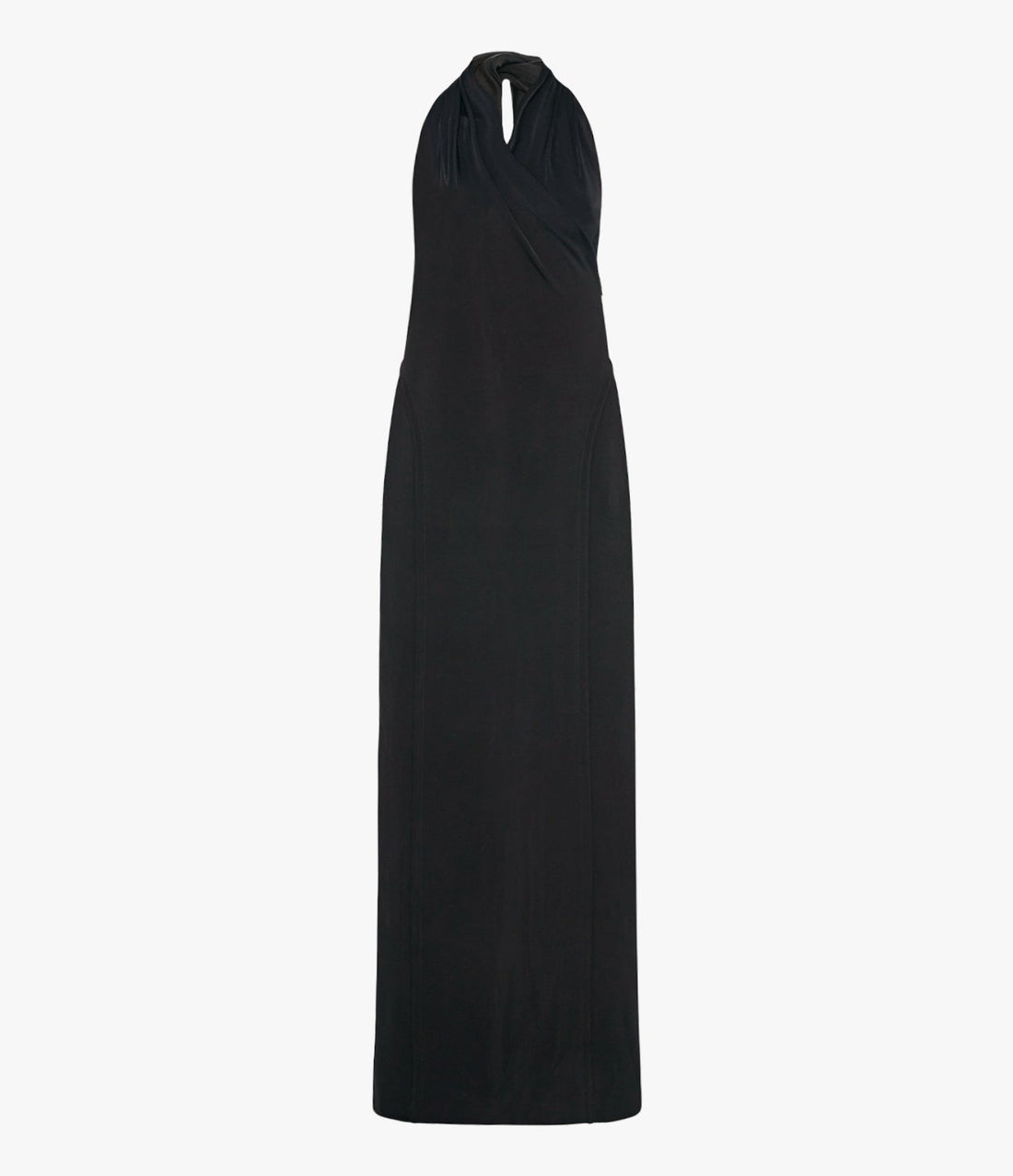 Another Tomorrow Gathered Halter Dress in Black – Jersey Women's Dress
