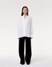 Another Tomorrow Gathered Neckline Blouse in White – Viscose Women's Top