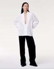 Gathered Neckline Blouse - Resale | White