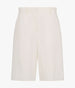 Another Tomorrow Gingham Bermuda Pant in Off White – Cotton Women's Trousers
