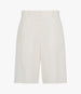 Another Tomorrow Gingham Bermuda Pant in Off White – Cotton Women's Trousers