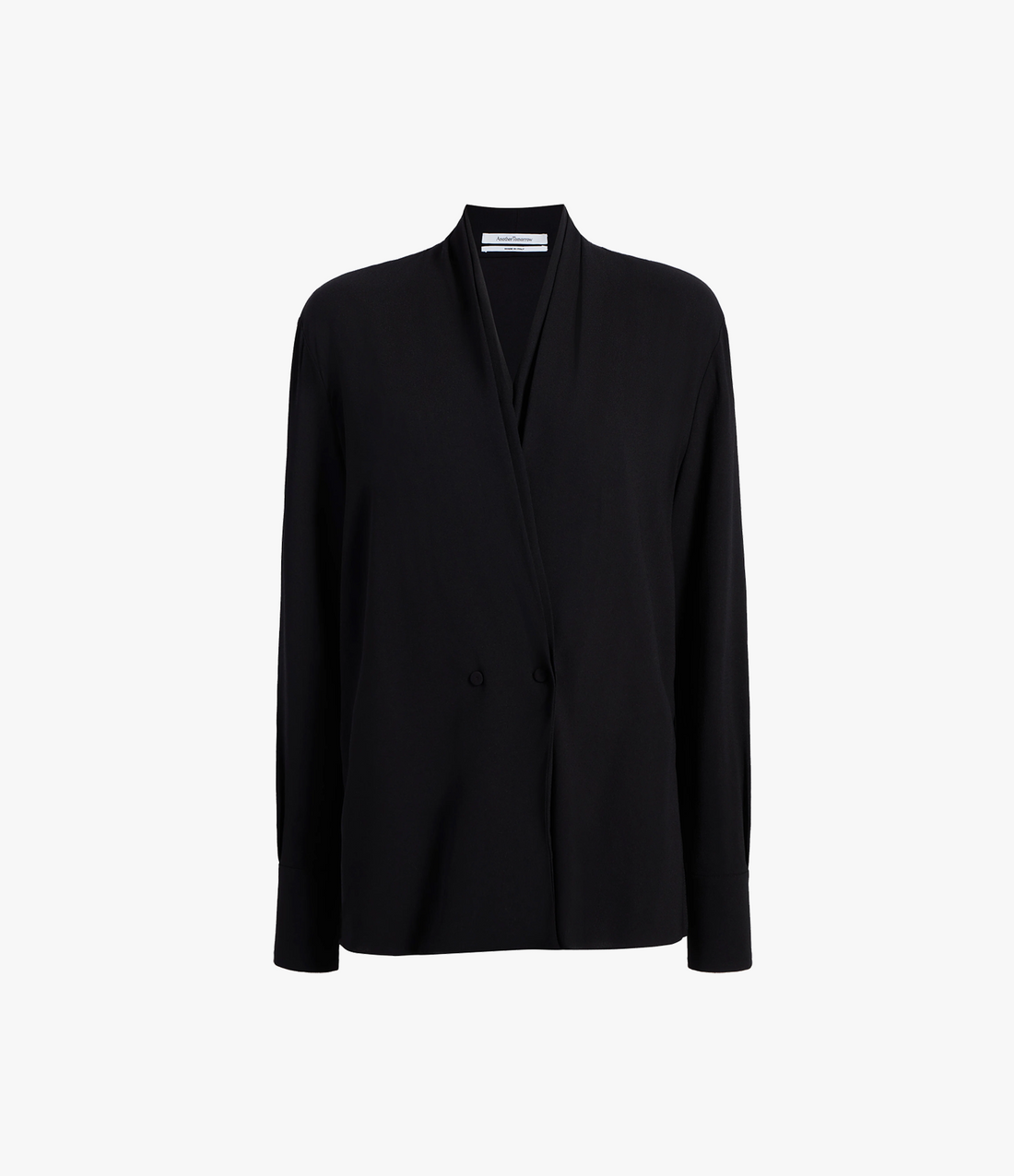 Gathered Neckline Blouse | Black