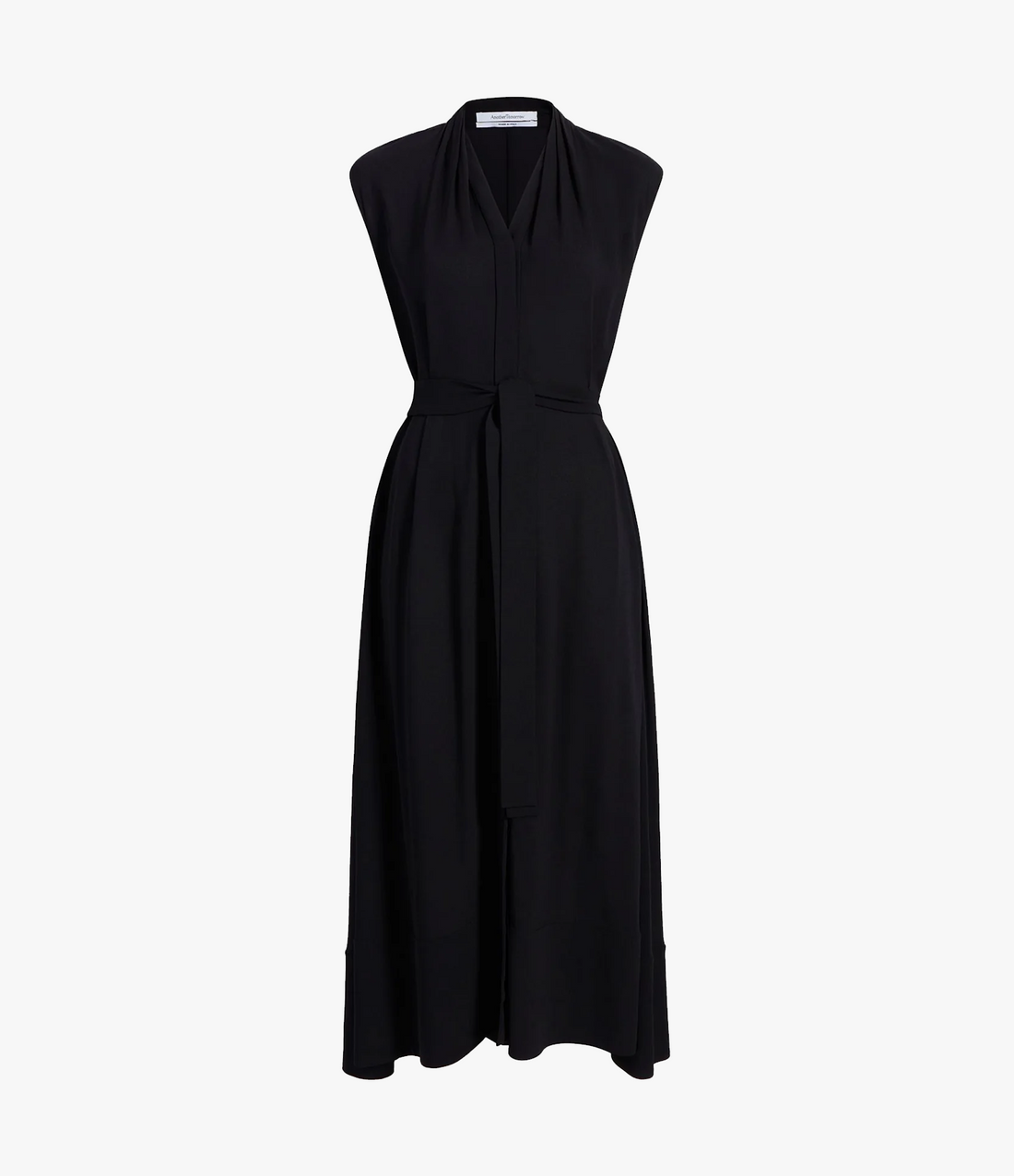 Gathered Neckline Dress | Black