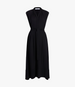 Gathered Neckline Dress | Black