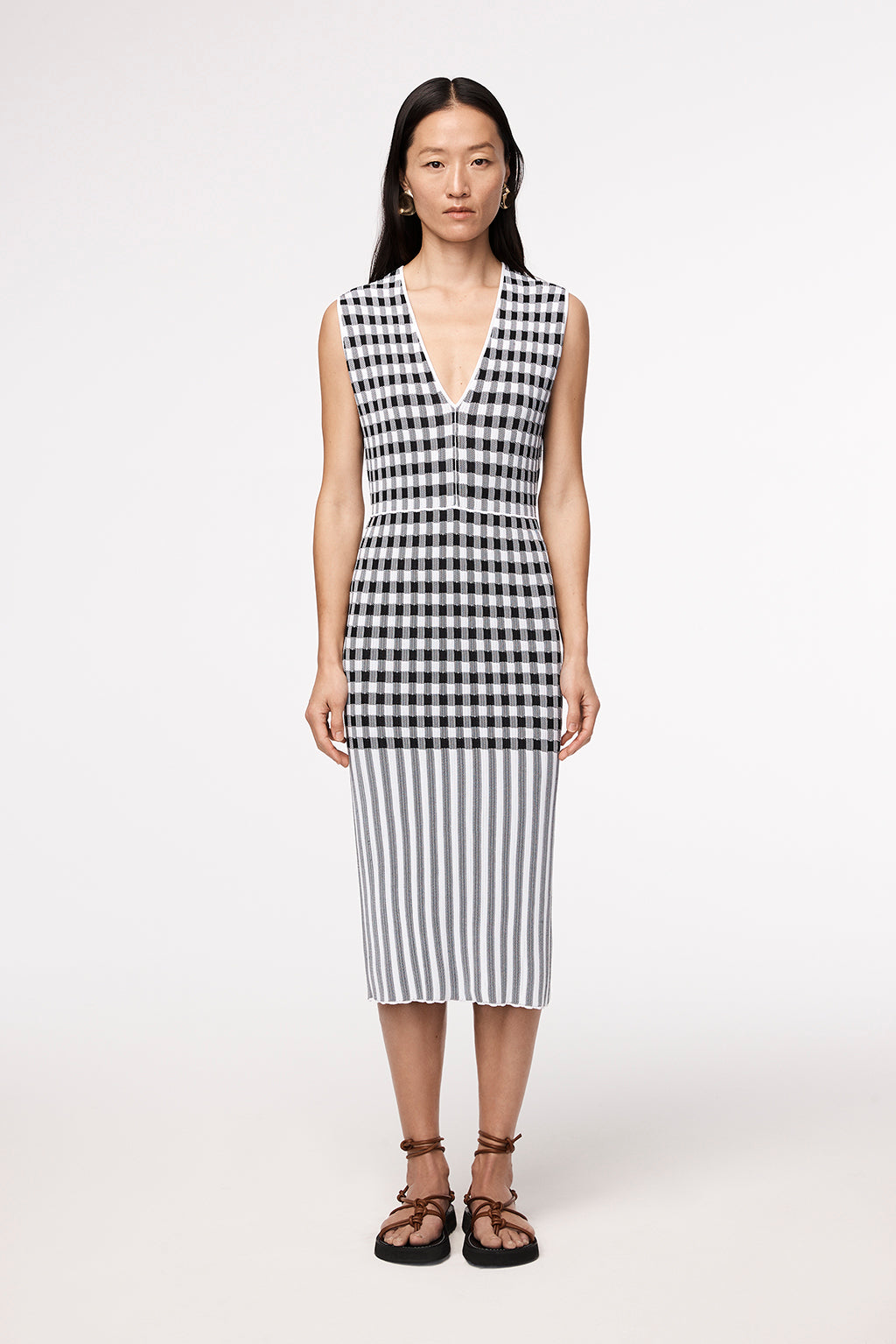 Gingham Knit Dress | Gingham Mix