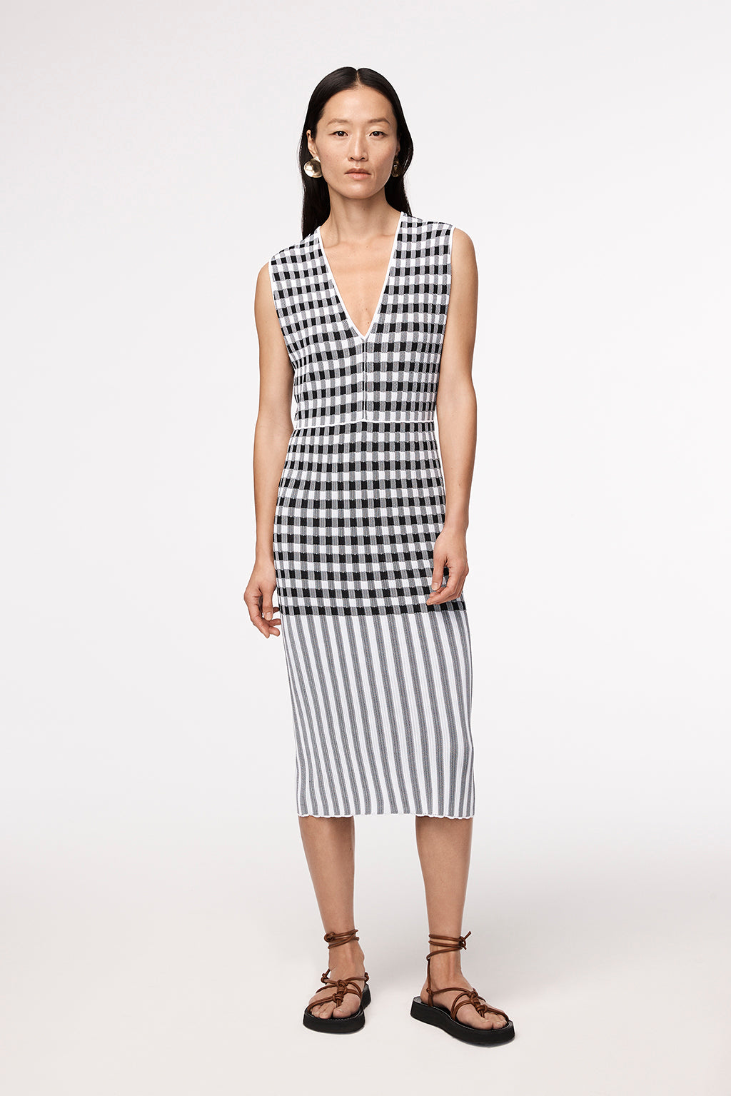 Gingham Knit Dress | Gingham Mix