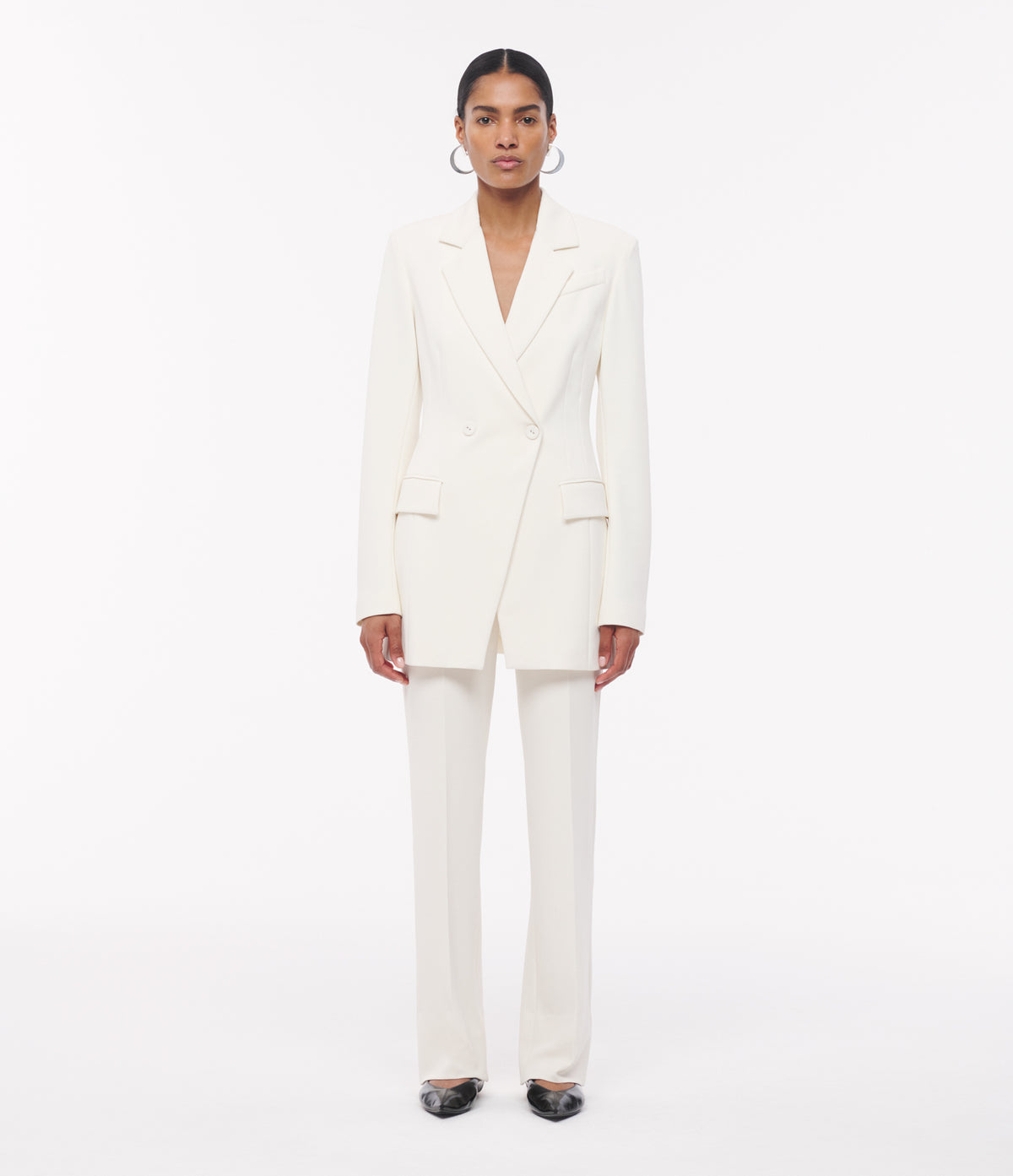 Another Tomorrow Jersey Jacket in Cream – Viscose Women's Jacket