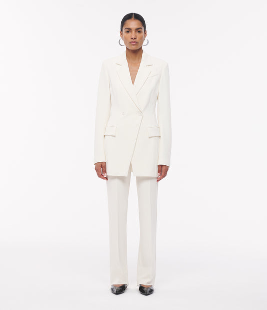 Another Tomorrow Jersey Jacket in Cream – Viscose Women's Jacket