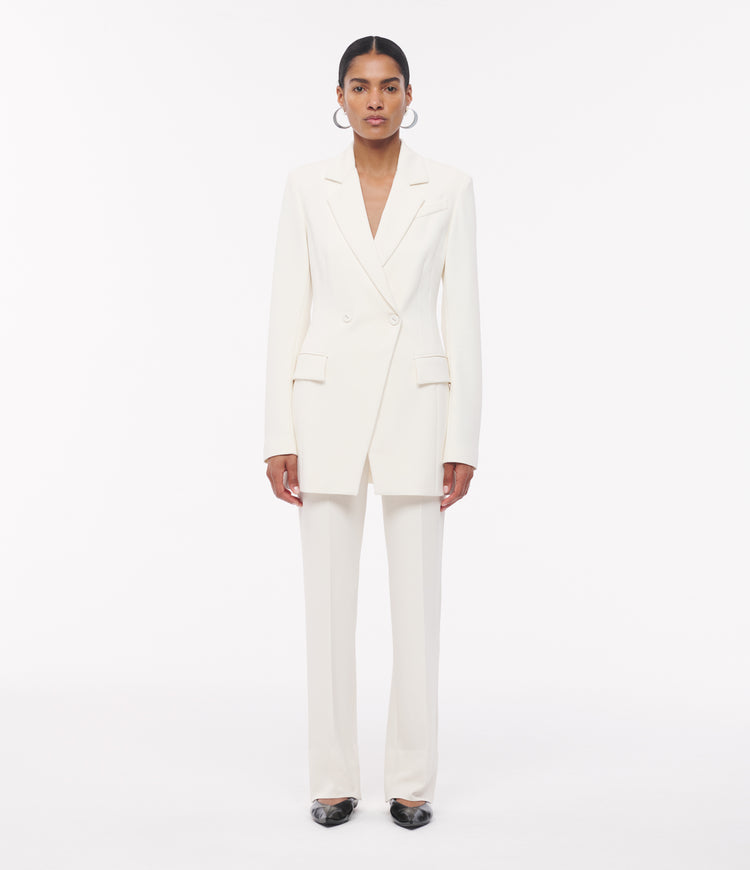 Another Tomorrow Jersey Jacket in Cream – Viscose Women's Jacket