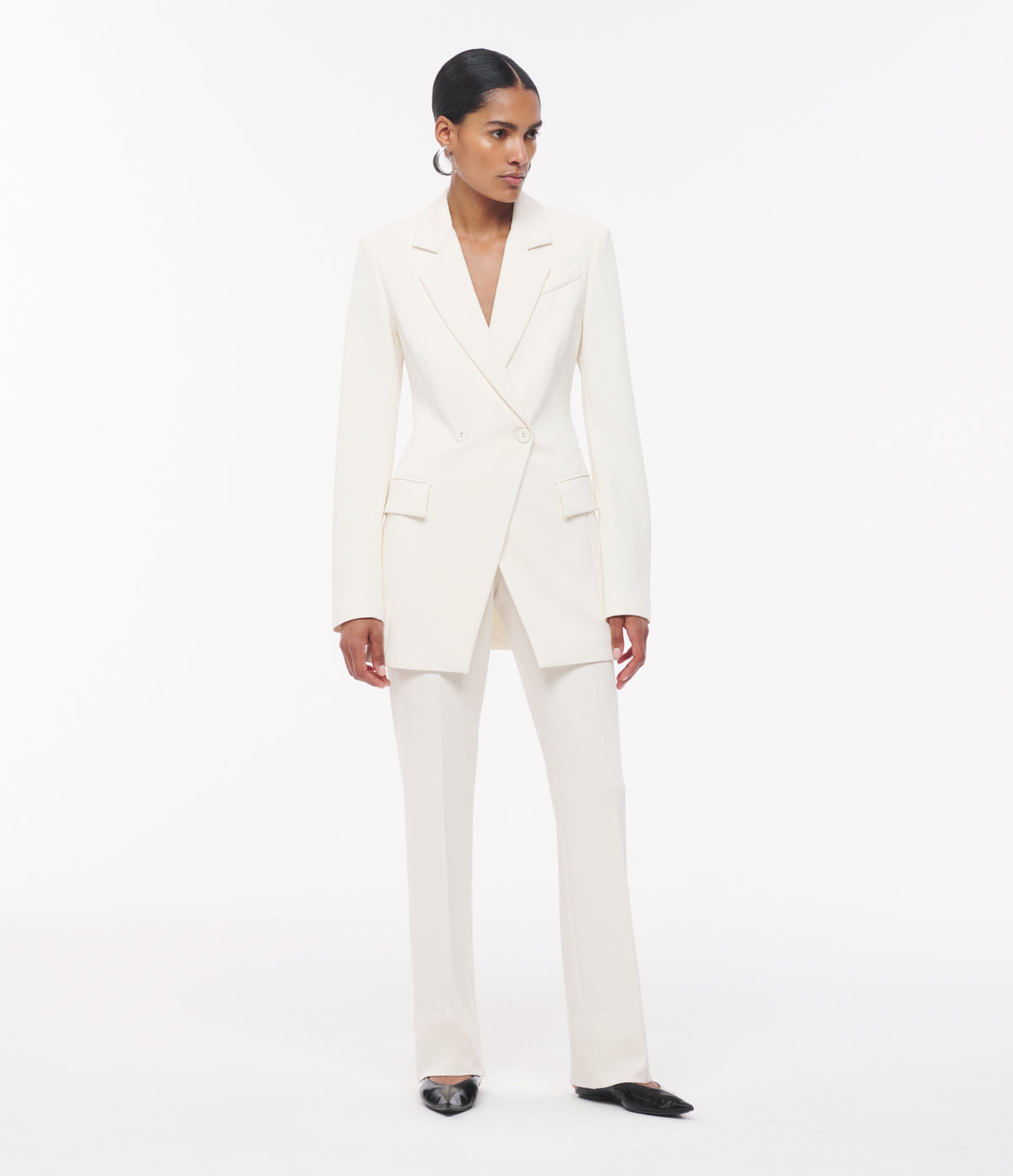 Another Tomorrow Jersey Jacket in Cream – Viscose Women's Jacket