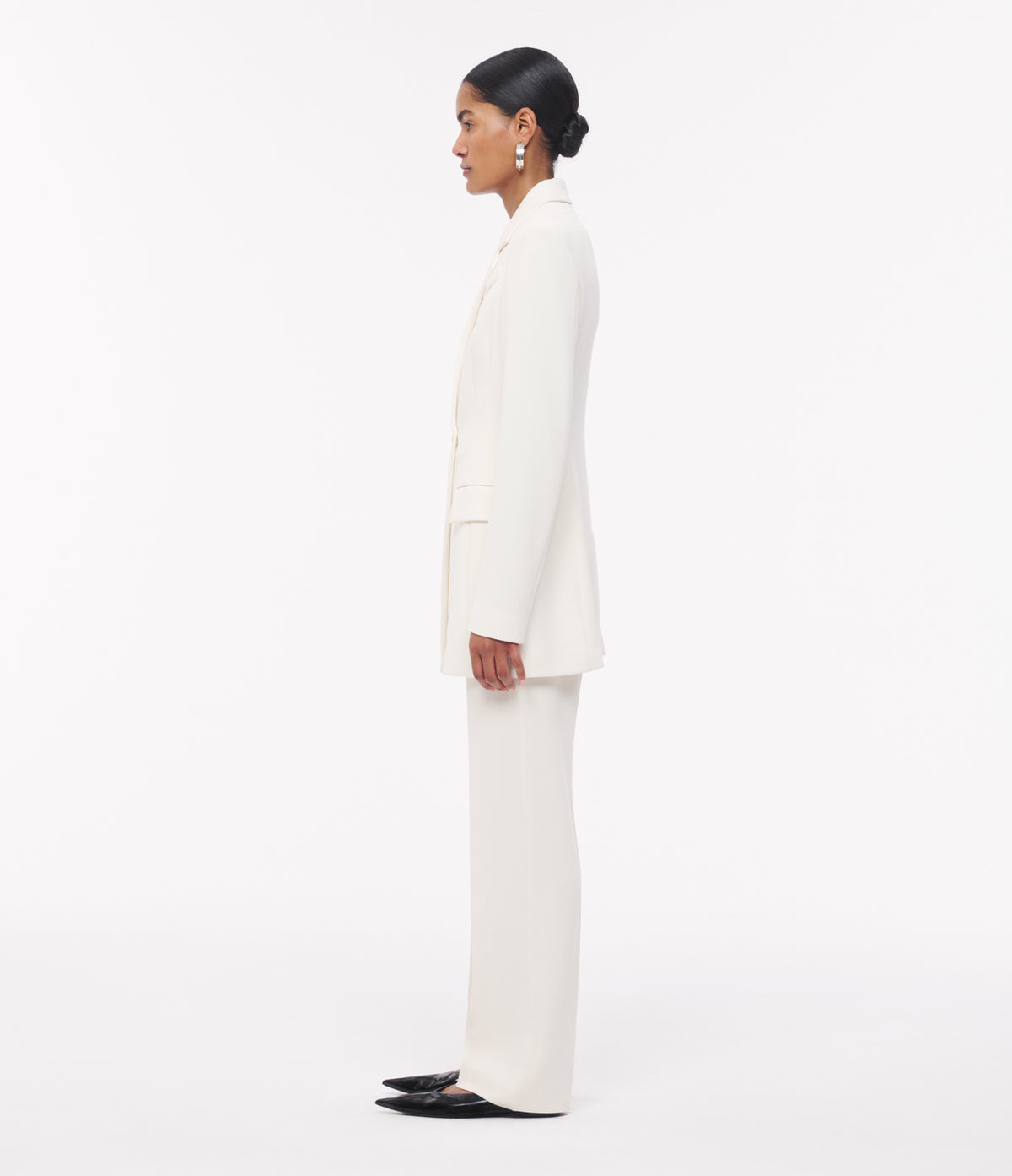 Another Tomorrow Jersey Jacket in Cream – Viscose Women's Jacket