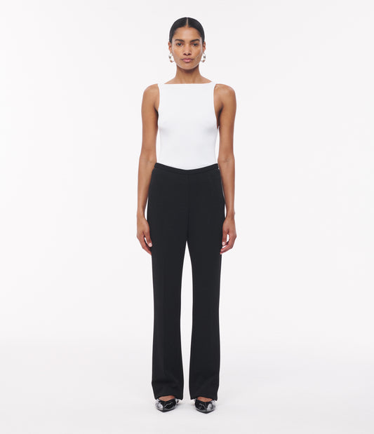 Another Tomorrow Jersey Pant in Black – Viscose Women's Trousers