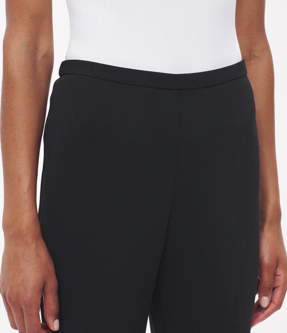 Another Tomorrow Jersey Pant in Black – Viscose Women's Trousers