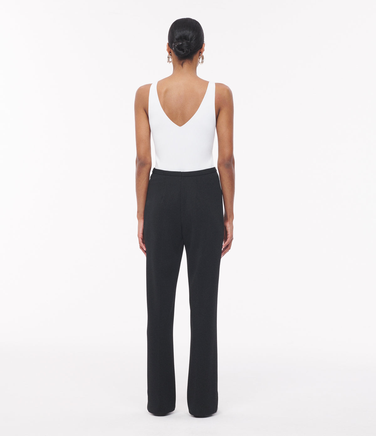Another Tomorrow Jersey Pant in Black – Viscose Women's Trousers