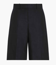 Linen Bermuda Short | Black