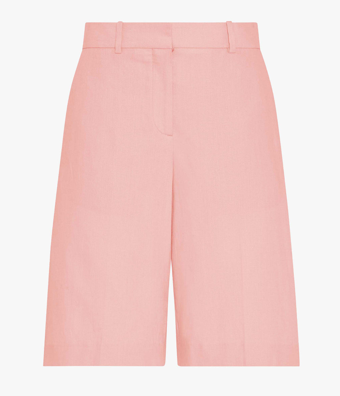 Another Tomorrow Linen Bermuda Pant in Seashell Pink – Linen Women's Trousers