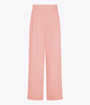 Linen Pleated Trouser | Seashell Pink