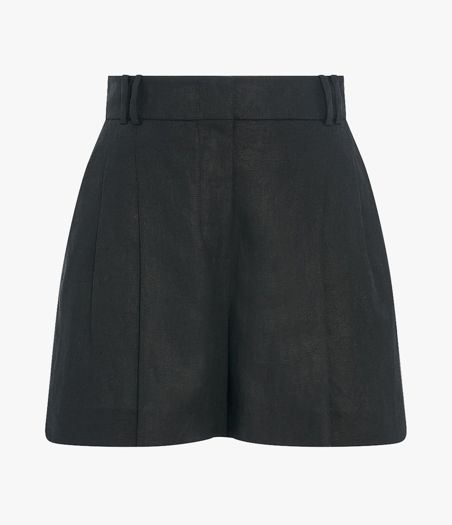 Linen Pleated Short | Black