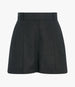 Linen Pleated Short | Black
