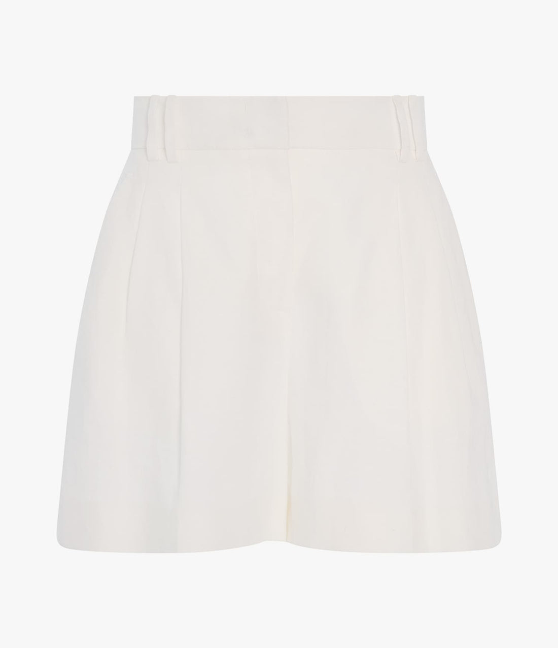 Linen Pleated Short | White
