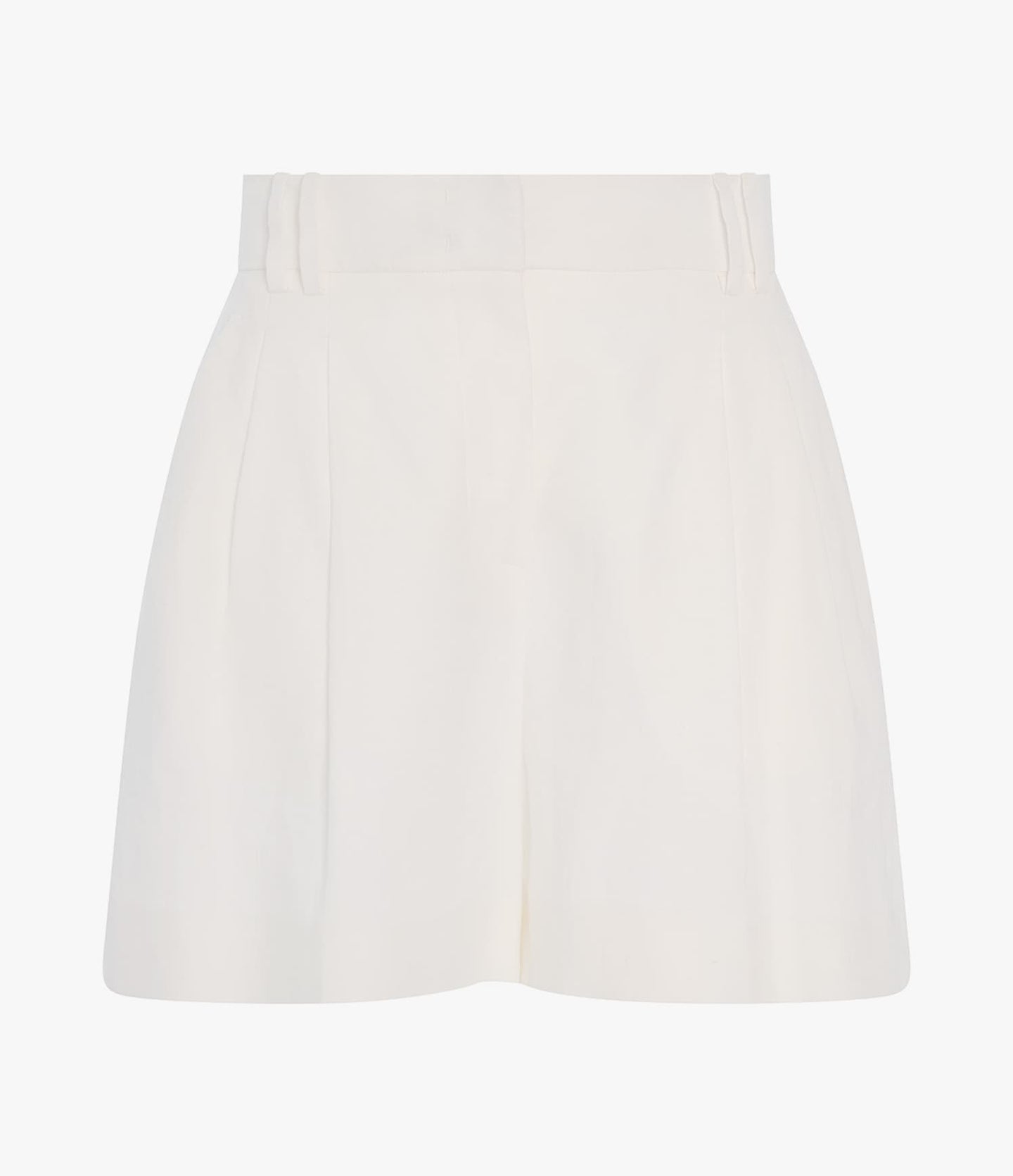 Linen Pleated Short | White