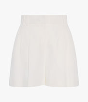 Linen Pleated Short | White