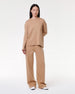 Another Tomorrow Luxe Seamed Long Sleeve in Hazelnut – Cotton