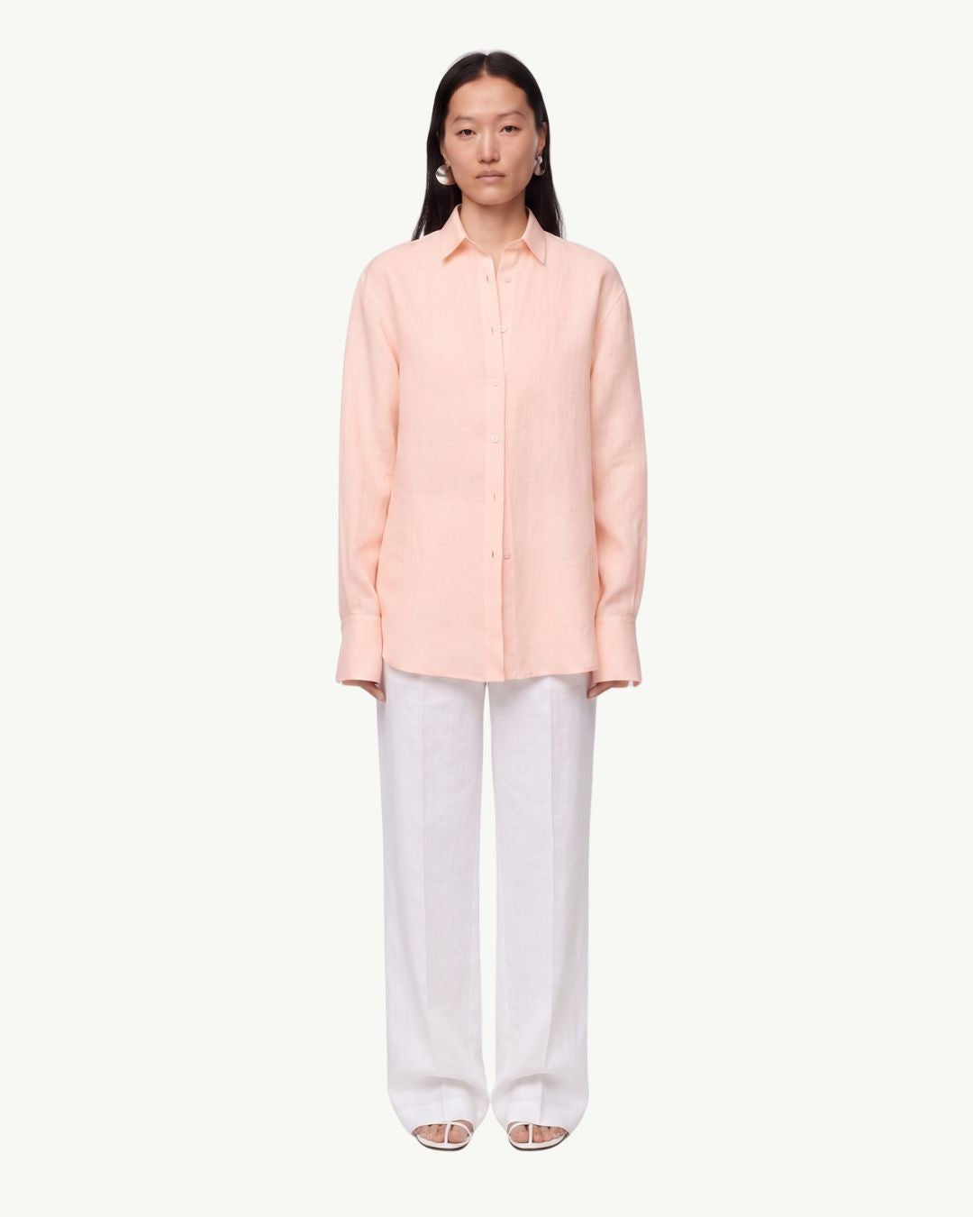 Linen Oversized Mens Shirt | Quartz