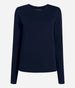 Another Tomorrow Long Sleeve T-Shirt in Navy – Cotton Women's Top