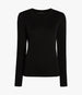 Another Tomorrow Long Sleeve T-Shirt in Black – Cotton Women's Top