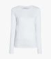 Another Tomorrow Long Sleeve T-Shirt in White – Cotton Women's Top