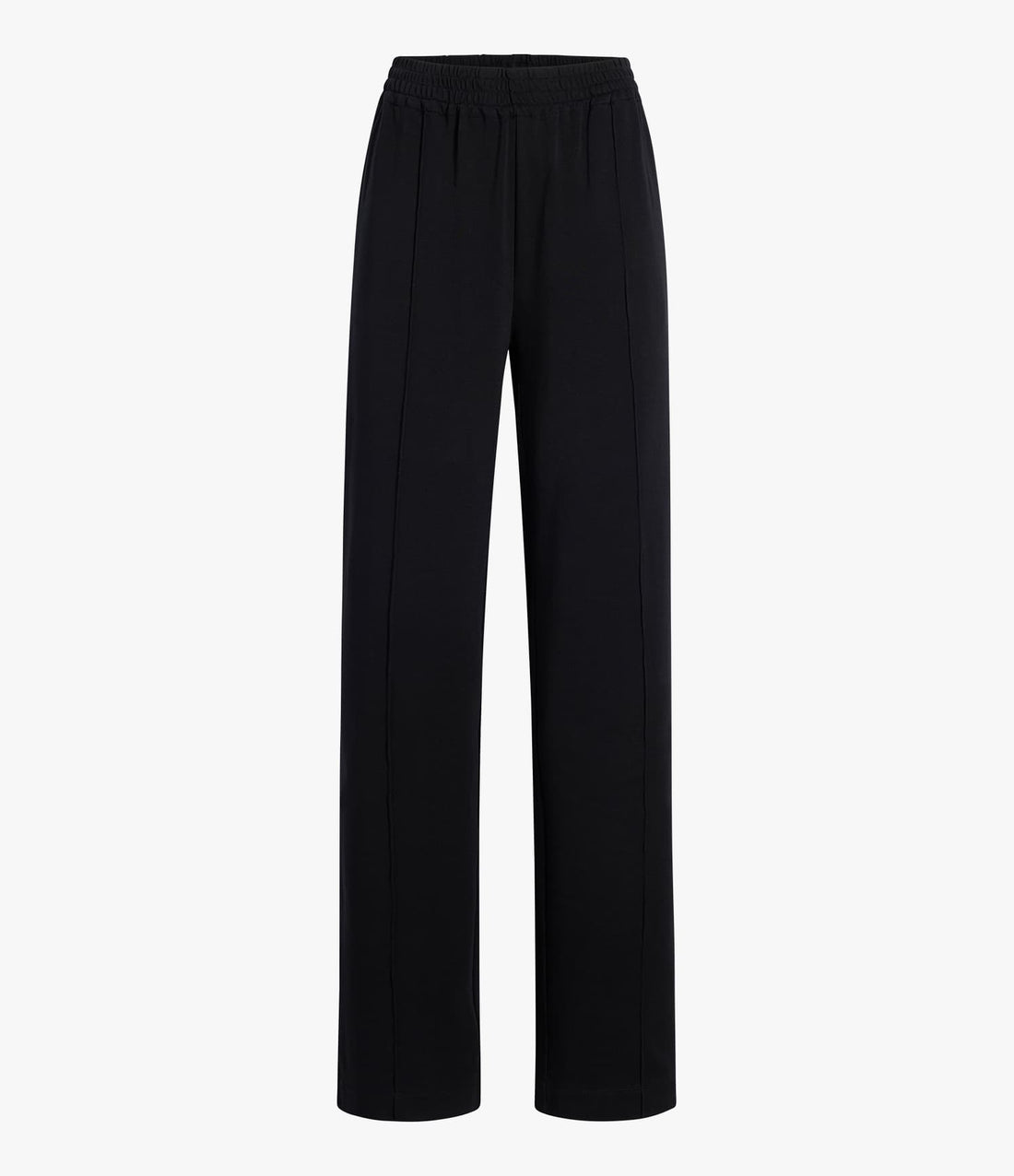 Another Tomorrow Luxe Seamed Lounge Pant in Black – Cotton Women's Trousers