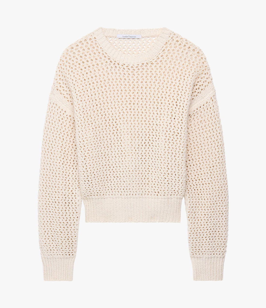 Open Knit Crewneck | Ecru