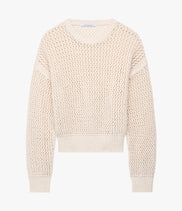 Open Knit Crewneck | Ecru