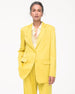 Another Tomorrow Oversized Blazer in Bright Chartreuse – Wool Women's Jacket