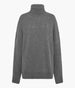 Cashmere Oversized Turtleneck | Grey Melange