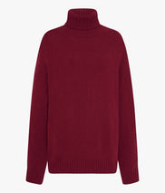Cashmere Oversized Turtleneck | Pinot Noir
